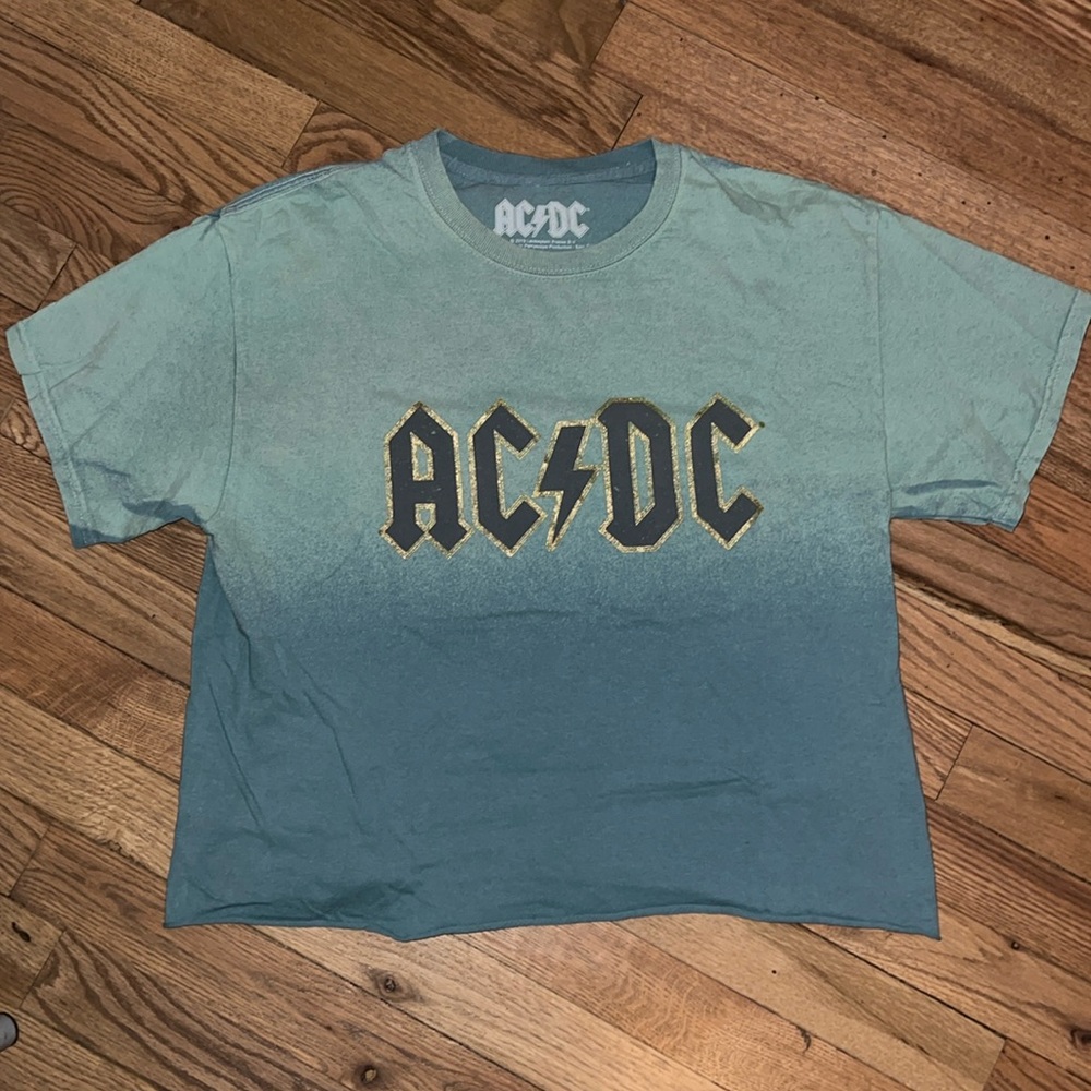 AC/DC Cropped Tee Size Small